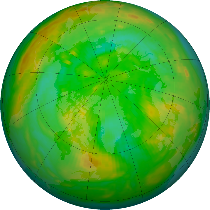Arctic ozone map for 29 June 1983